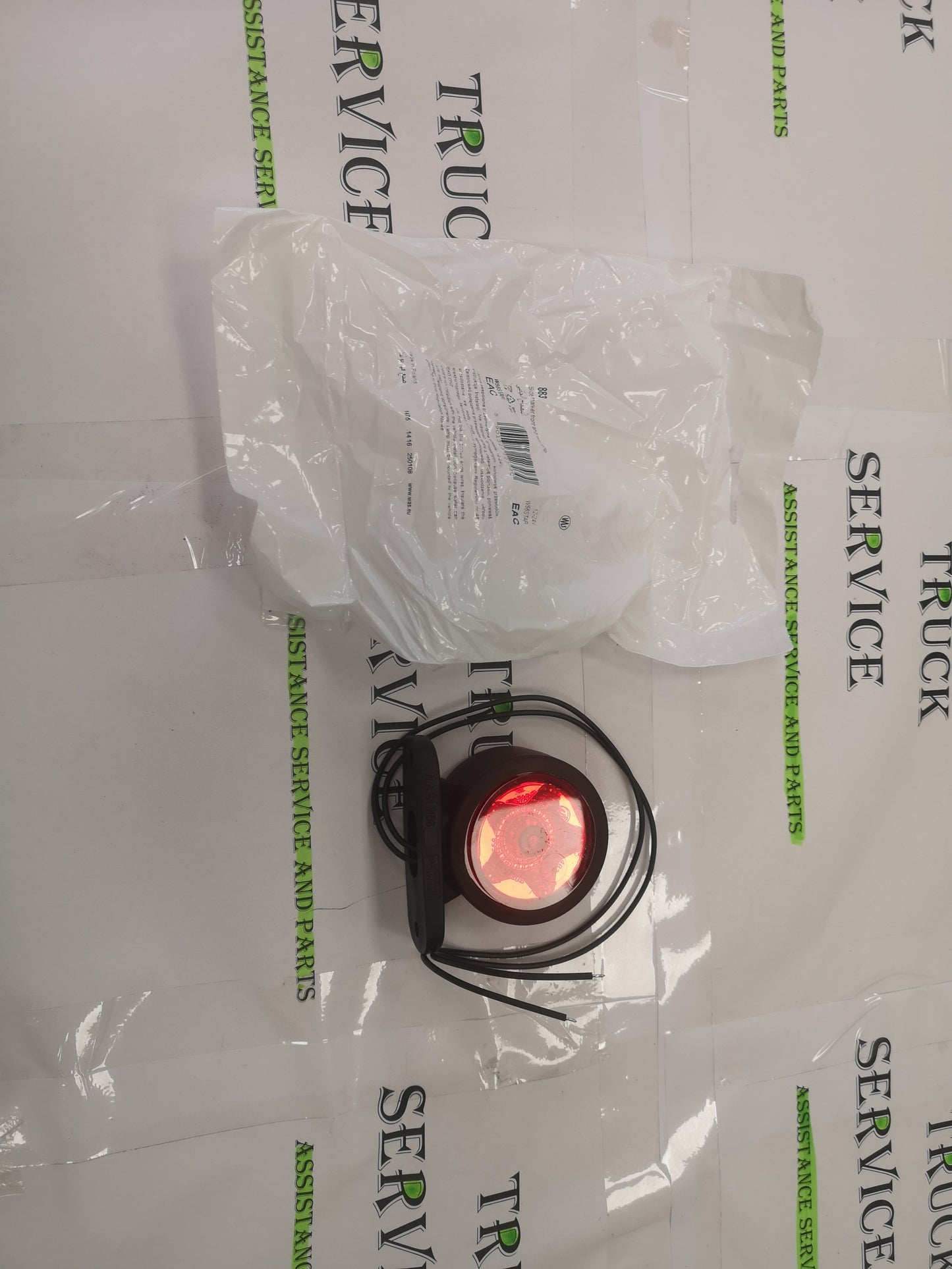 Fanale Fanalino LED Universale Rosso con Supporto -