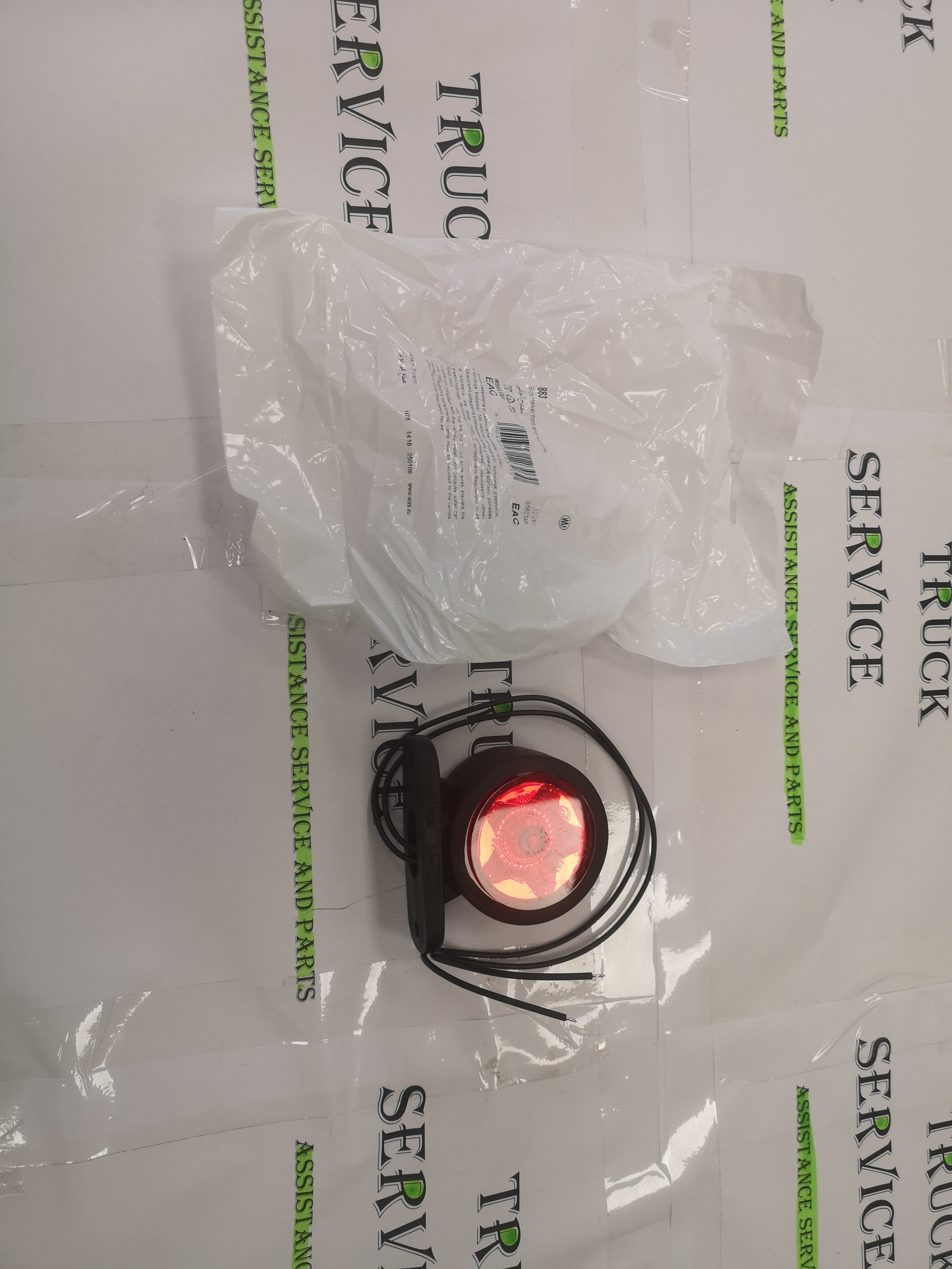 Fanale Fanalino LED Universale Rosso con Supporto -