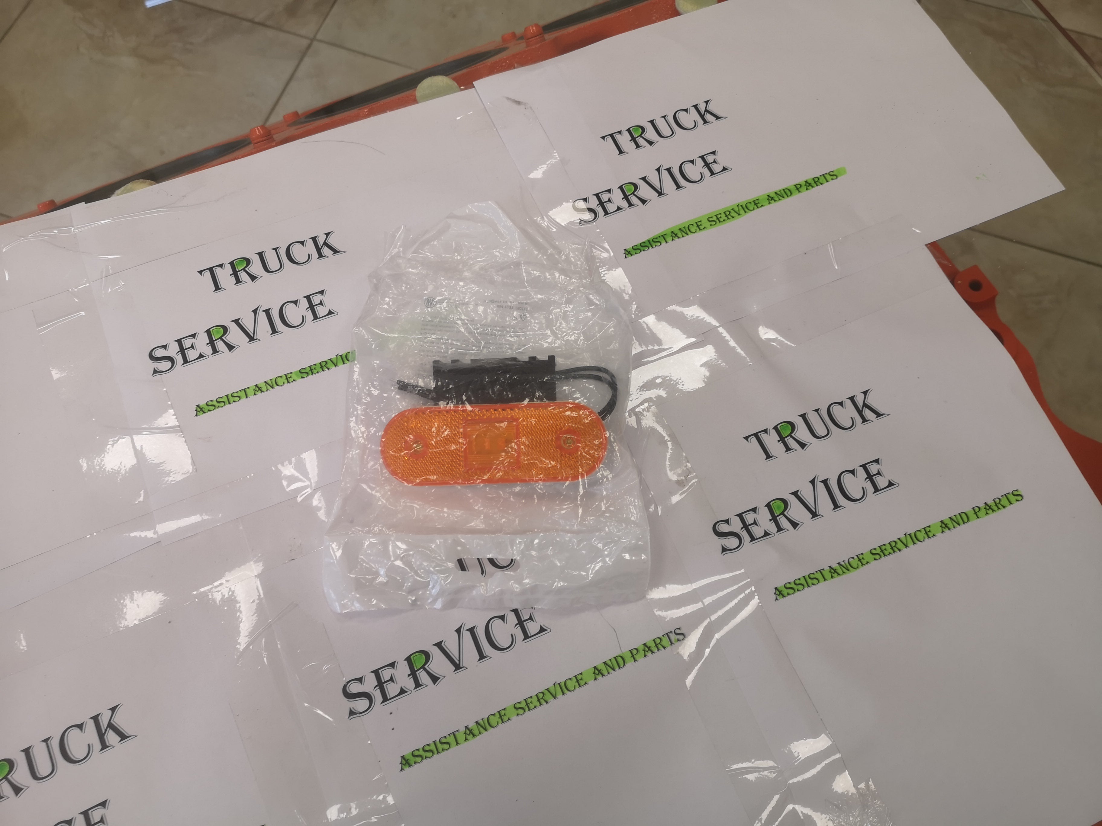 Fanale Fanalino LED Universale Arancione con Staffa - Cod. Art. 003013