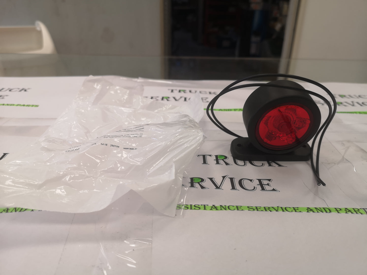 Fanale Fanalino LED Universale Rosso con Supporto -